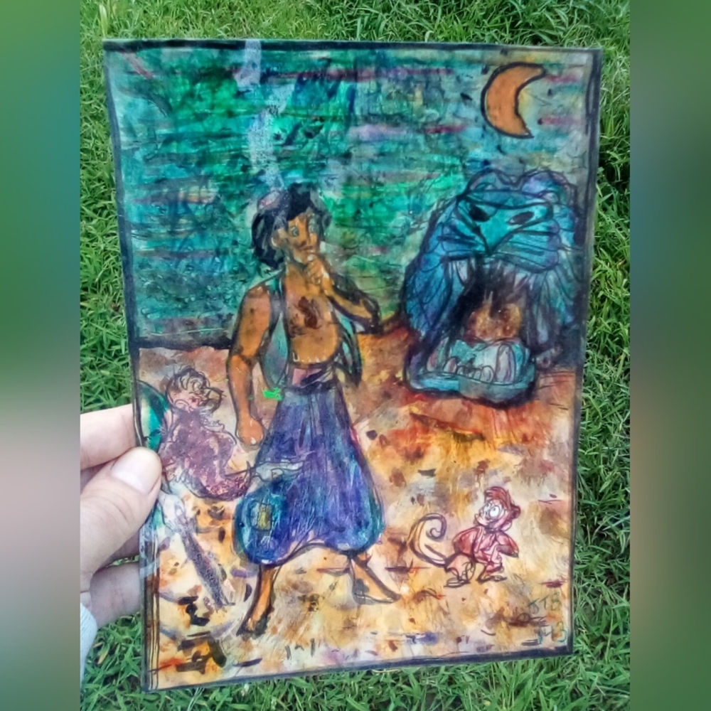 🎨Cave Of Wonders Watercolor Painting Art🖼